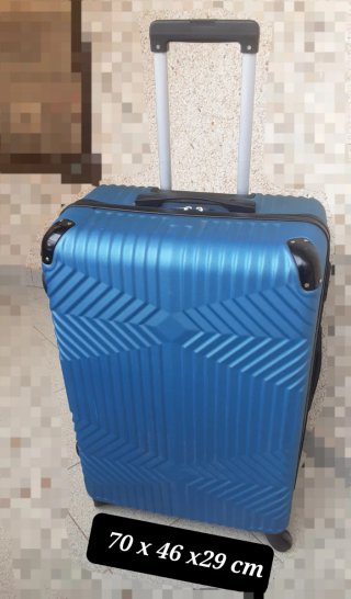 Maleta rígida grande azul