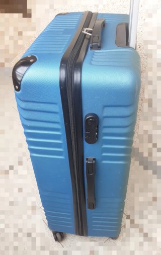 Maleta rígida grande azul