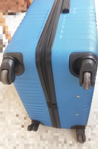 Maleta rígida grande azul