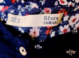 Blusa Sfera volantes flores Talla M