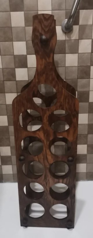 Botellero de madera para 6 botellas
