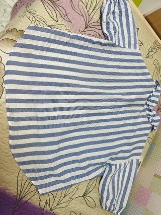 Camisa Stradivarius Talla L Rayas Azul Blanco