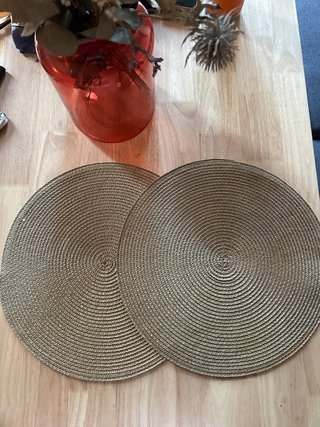 Individuales Mesa Zara Home Marrones/Dorados