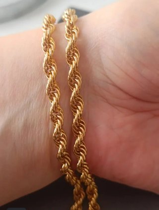 Cordón chapado en oro 18k