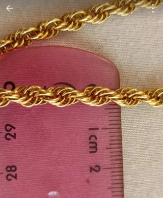 Cordón chapado en oro 18k