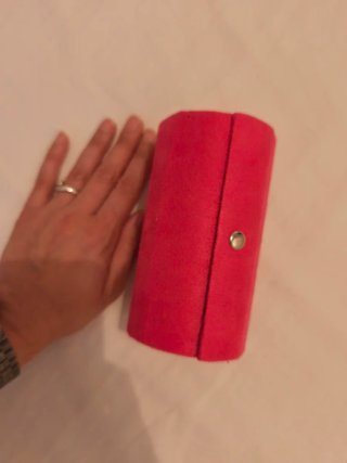 Joyero de viaje fucsia plegable