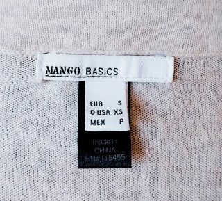 Jersey  verano Mango Rayas Beige/Negro Talla S