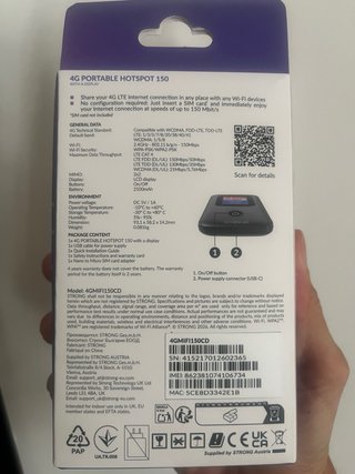 STRONG 4G Portable Hotspot 150 •PRECINTADO•