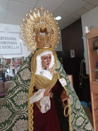 Virgen Dolorosa 55cm virgen de Vestir Candelero