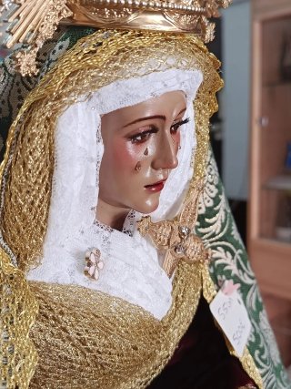 Virgen Dolorosa 55cm virgen de Vestir Candelero