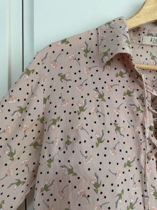 Blusa Kimod Rosa Estampada
