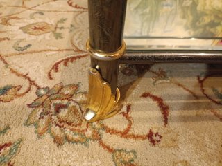 Mesa Centro Vintage 70s Hollywood Regency Cristal