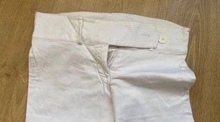 Pantalón pesquero blanco Zara T.34