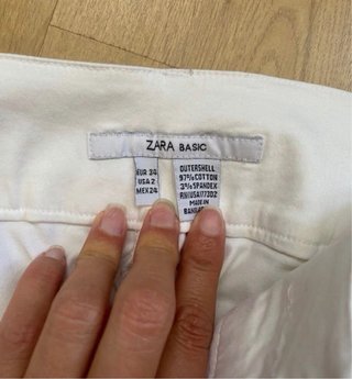 Pantalón pesquero blanco Zara T.34