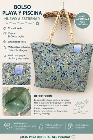 Bolso de playa floral