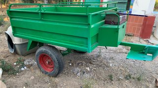 Tractor Pasquali 991E con remolque y gradas