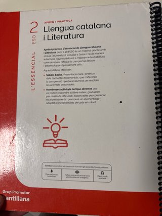 Quaderno Llengua catalana i Literatura 2 ESO Co...
