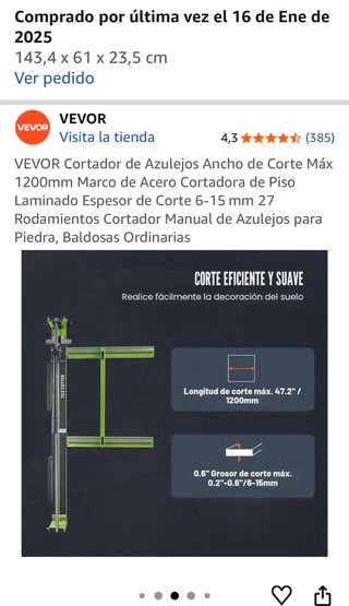 Cortador de Azulejos VEVOR 1200mm