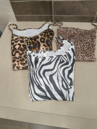 Pack 3 Tops Animal Print Tallas L/XL