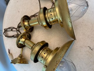 Lámparas de bronce estilo barco