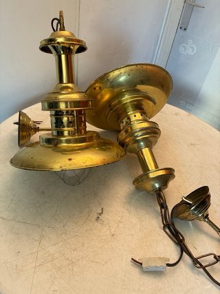 Lámparas de bronce estilo barco