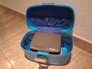 Juego de 3 maletas de viaje azules