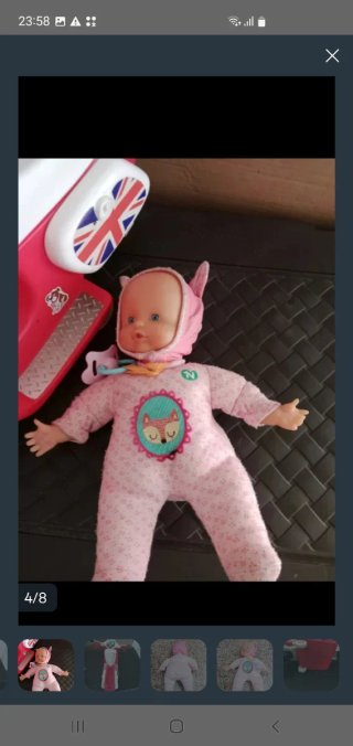 Muñeco Nenuco rosa con chupete