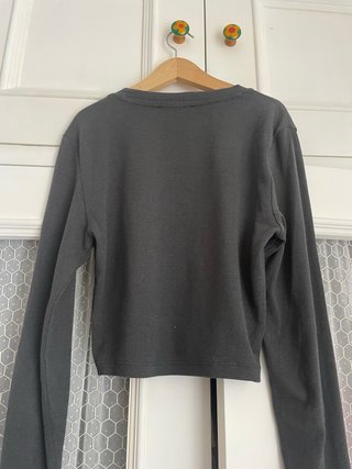 Camiseta crop top Zara  negra