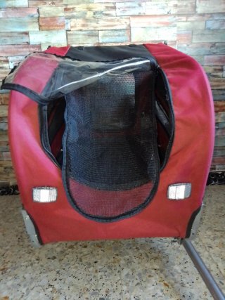 Remolque Bicicleta Perro Rojo