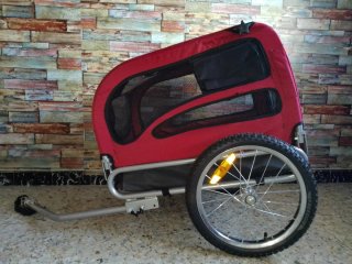 Remolque Bicicleta Perro Rojo