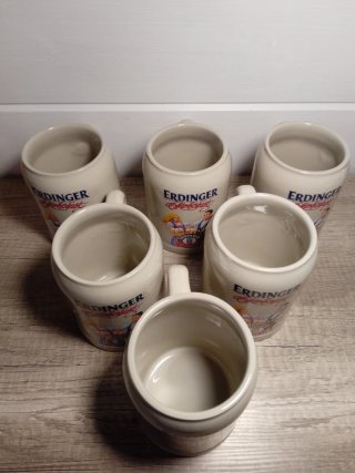 Set 7 Bicchieri Erdinger Oktoberfest Ceramica