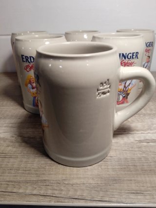Set 7 Bicchieri Erdinger Oktoberfest Ceramica