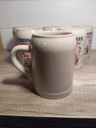 Set 7 Bicchieri Erdinger Oktoberfest Ceramica