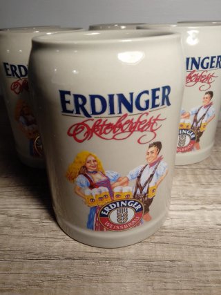 Set 7 Bicchieri Erdinger Oktoberfest Ceramica