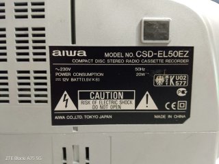 Radio CD Aiwa CSD-EL50 Cassette Doble.