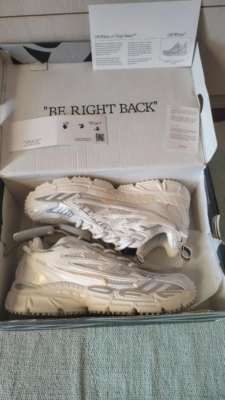 Off-White Scarpe Be Right Back Argento/Bianco 42