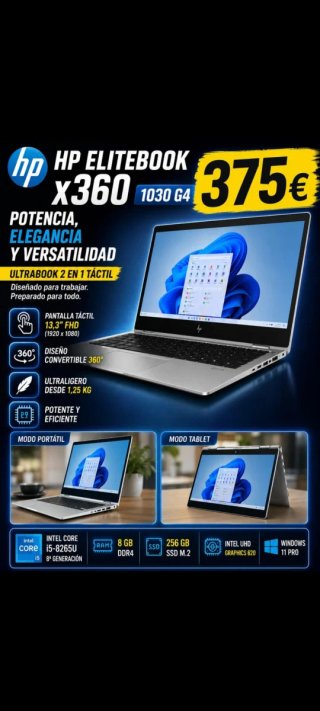 HP ELITEBOOK X360 1030 G4 375€