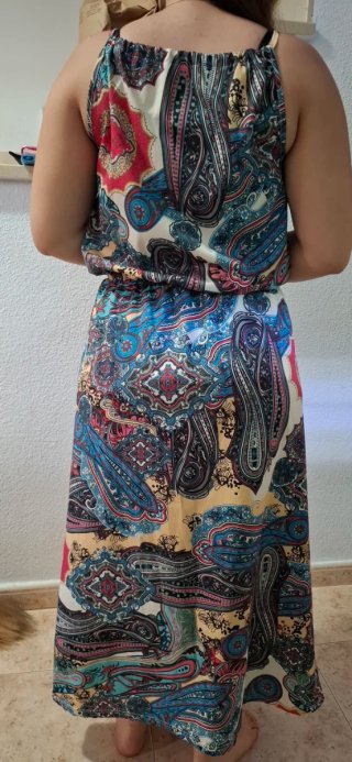 Vestido largo boho multicolor talla única