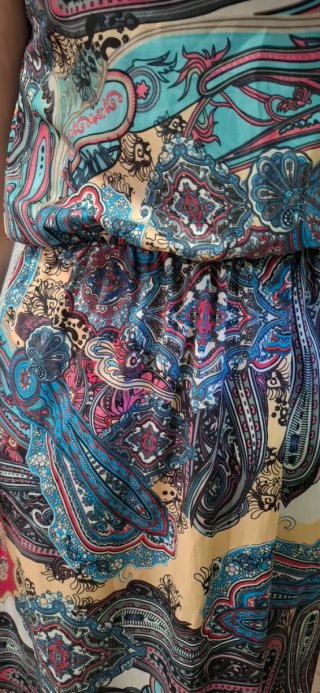 Vestido largo boho multicolor talla única