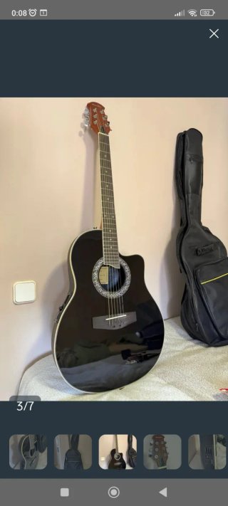 Guitarra Electroacústica Negra