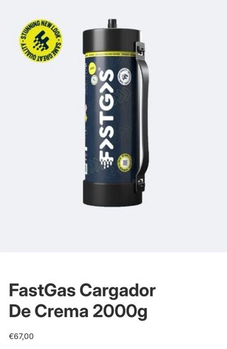 FastGas Cargador Crema Sabor Coco 670g