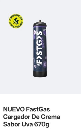 FastGas Cargador Crema Sabor Coco 670g