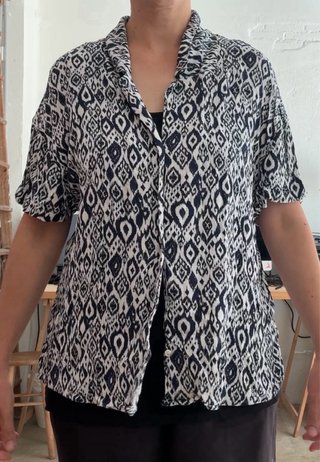Camisa estampada manga corta
