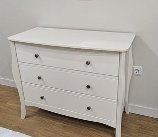 Cómoda blanca 3 cajones madera