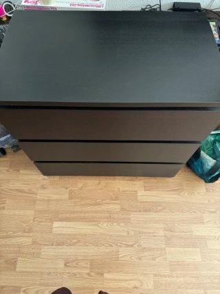 Cajonera IKEA MALM 3 cajones Negra