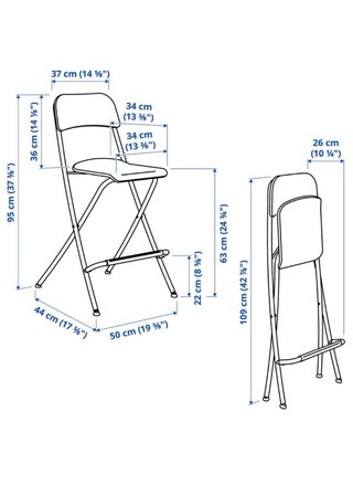 Sillas altas plegables