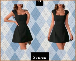 Vestido negro corto