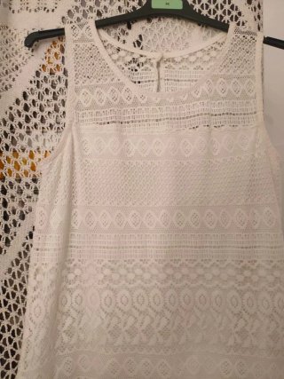 Vestido blanco encaje talla M