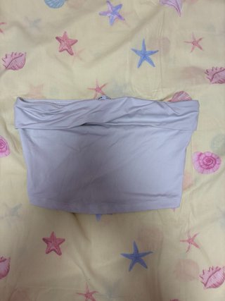 Top blanco sin tirantes