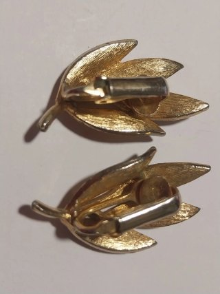 Conjunto Broche y Pendientes Vintage Hojas